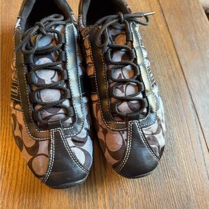 Stylish Black and Brown Patterned Sneakers